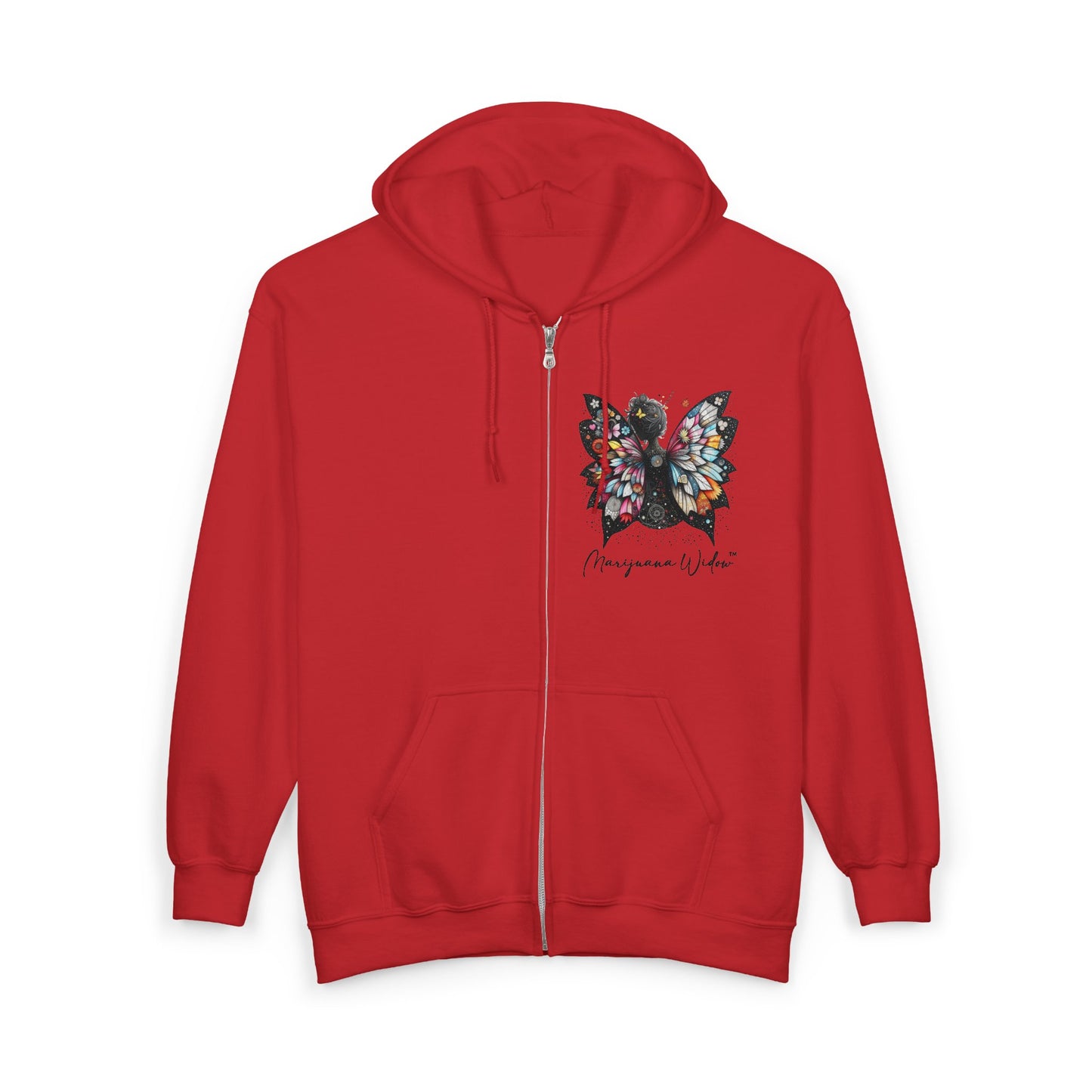 Fairy Butterfly Zip Hoodie - Dream Again - Full-Zip Unisex Sweatshirt