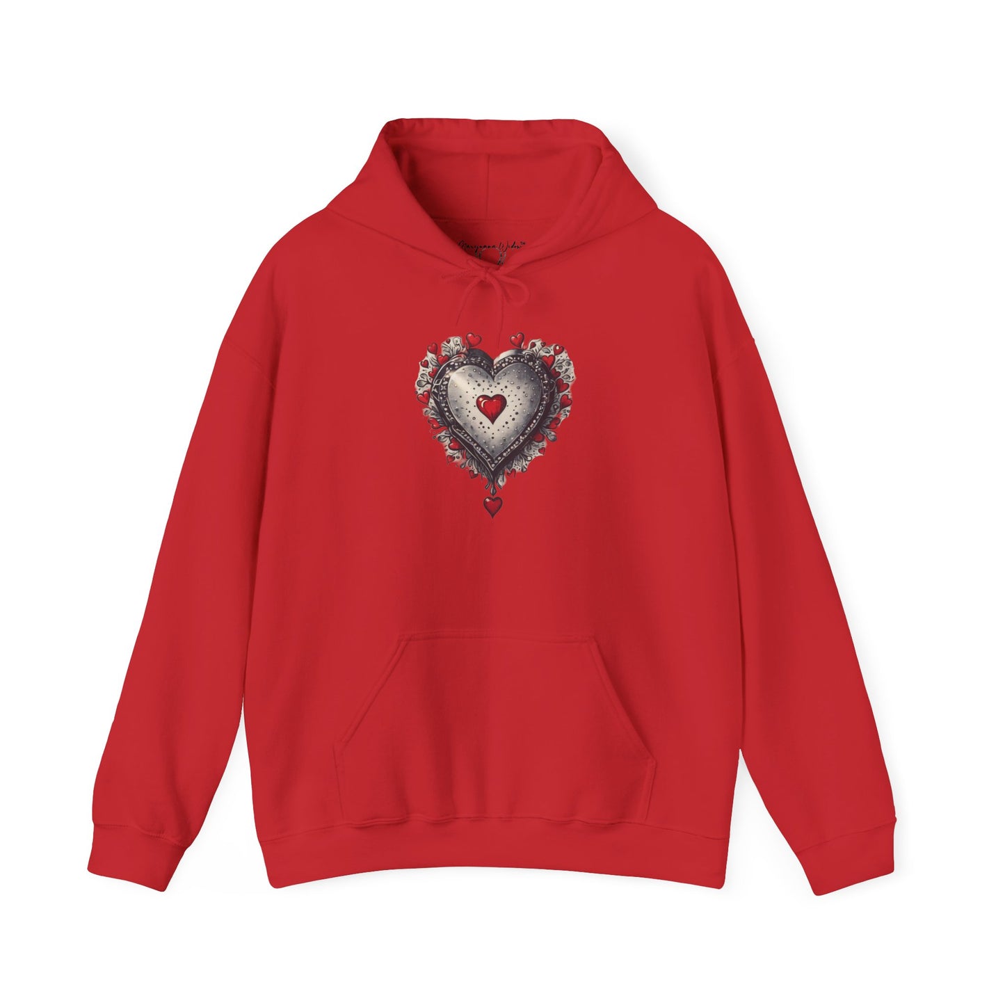 Heart Gilded Box Hoodie — Gothic Rose Heart Graphic Unisex Sweatshirt
