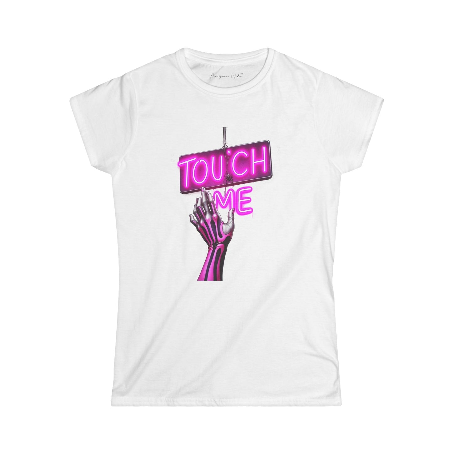 Touch Me - Neon Pink Sign - Women's Softstyle Tee