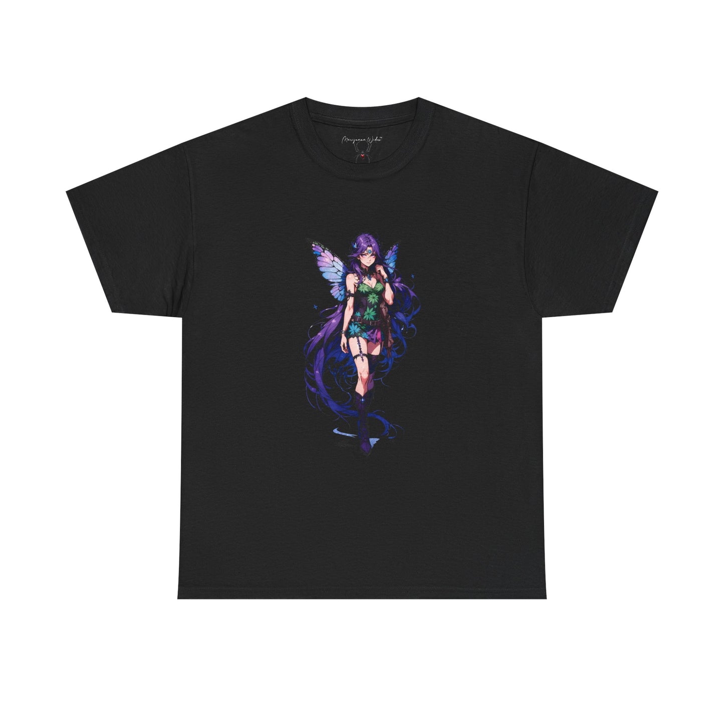 Fairy Anime T-Shirt — Purple Winged Fairy Illustration