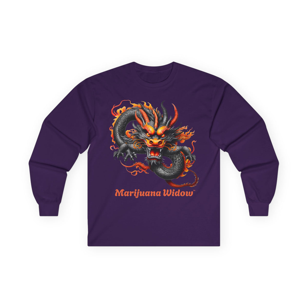 Dragon Fire Long Sleeve Unisex Tee - Marijuana Widow