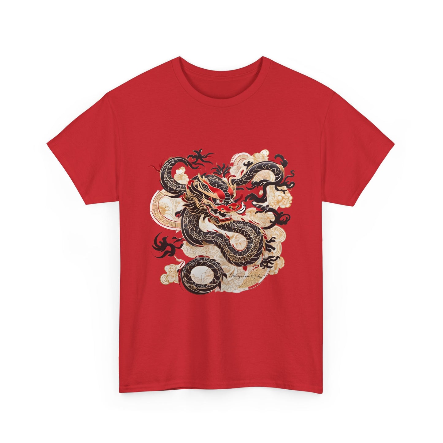 Smoking Dragon — Vintage Red & Black Dragon Unisex T-Shirt