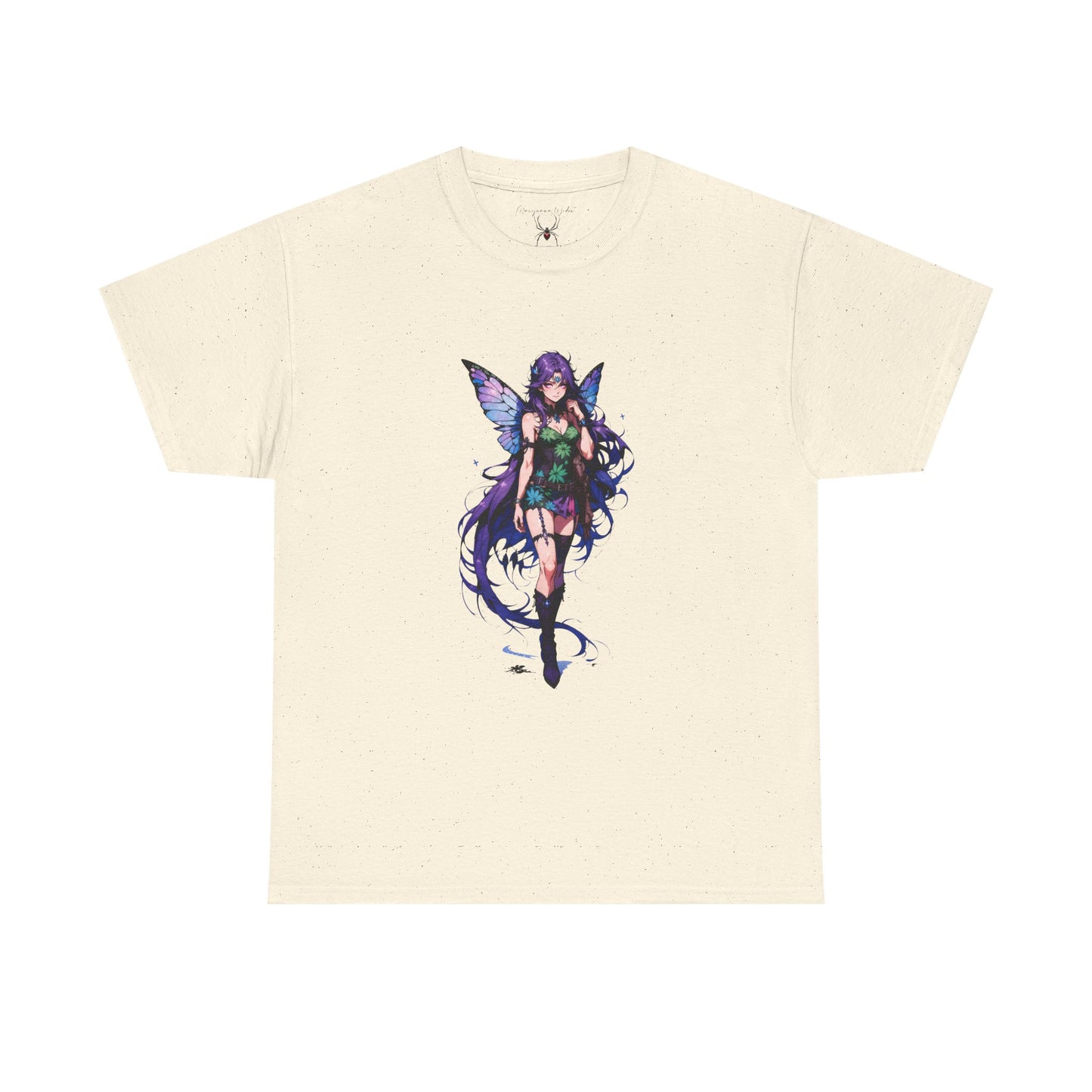 Fairy Anime T-Shirt — Purple Winged Fairy Illustration