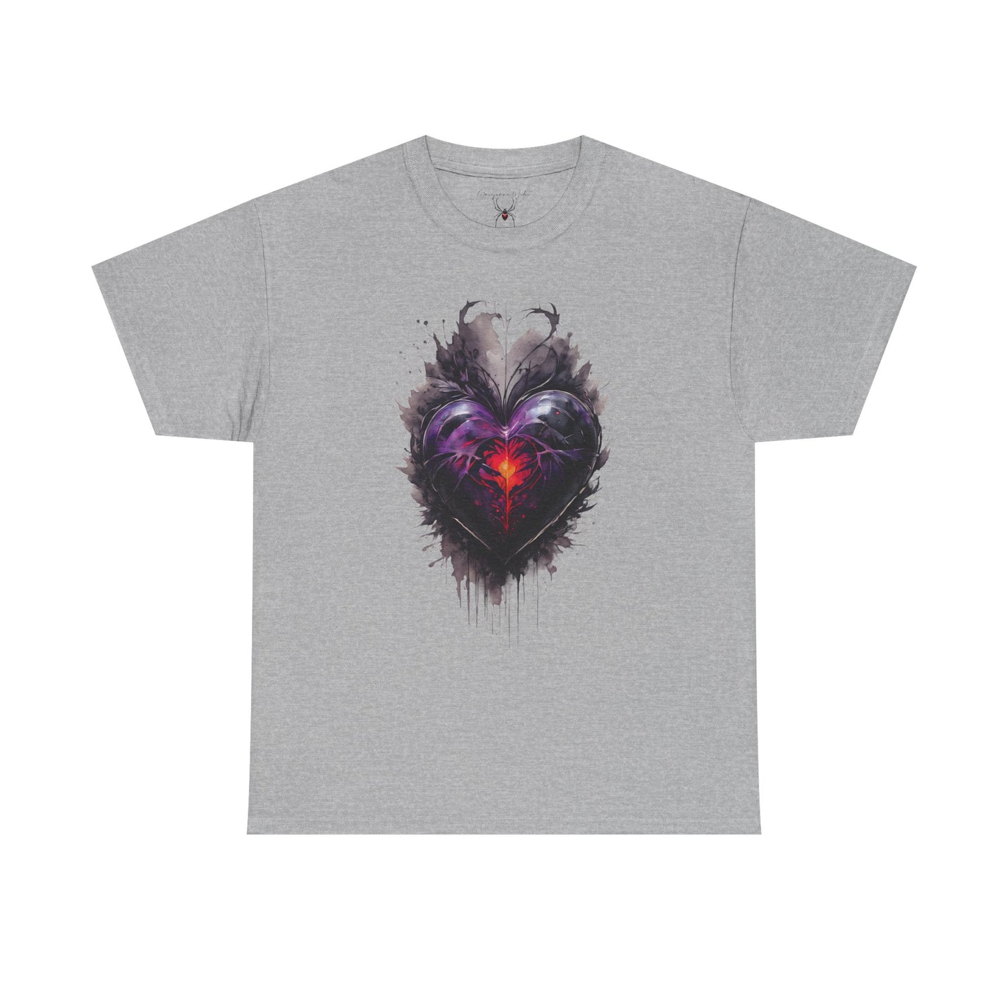 Dark Heart Graphic Tee – Gothic Neon Heart - Unisex T-shirt
