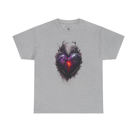 Dark Heart Graphic Tee – Gothic Neon Heart - Unisex T-shirt