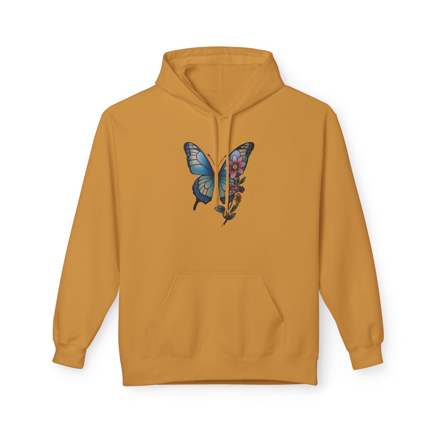 Butterfly Floral Hoodie — Women's Nature-Inspired Pullover