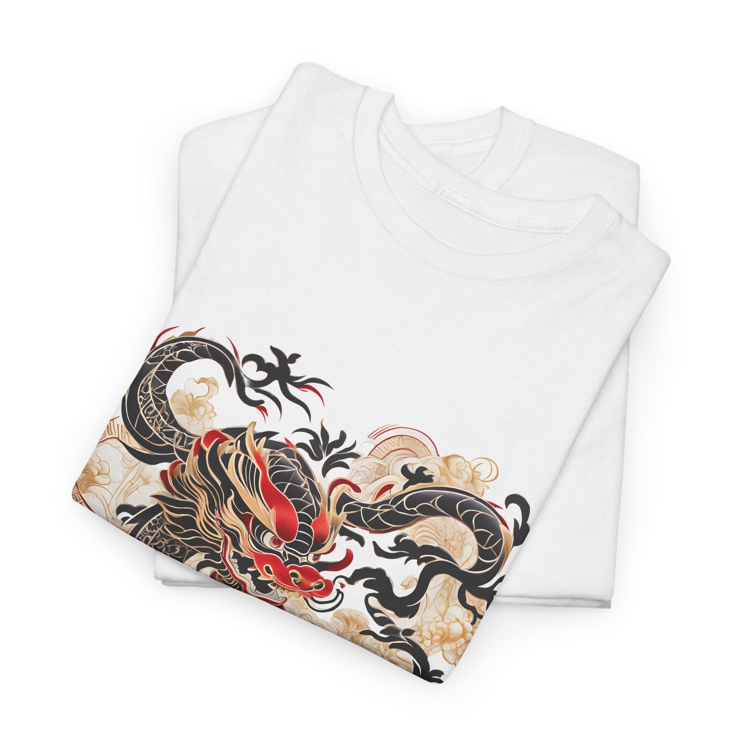 Smoking Dragon — Vintage Red & Black Dragon Unisex T-Shirt