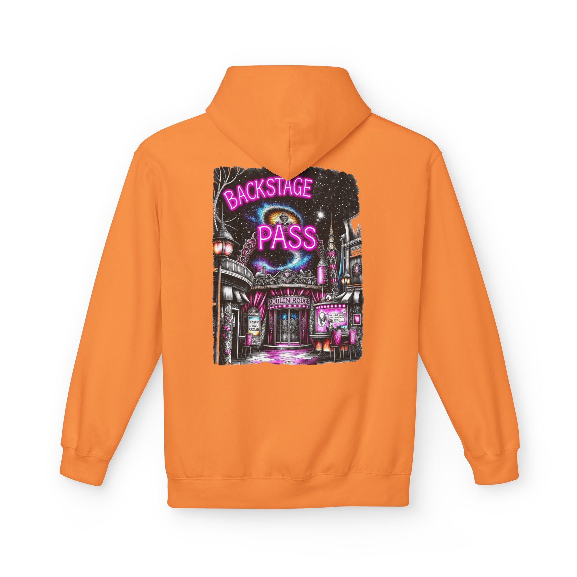 Backstage Pass Hoodie — Superstar Fairy - Neon Burlesque Theater Graphic Unisex Pullover - Marijuana Widow