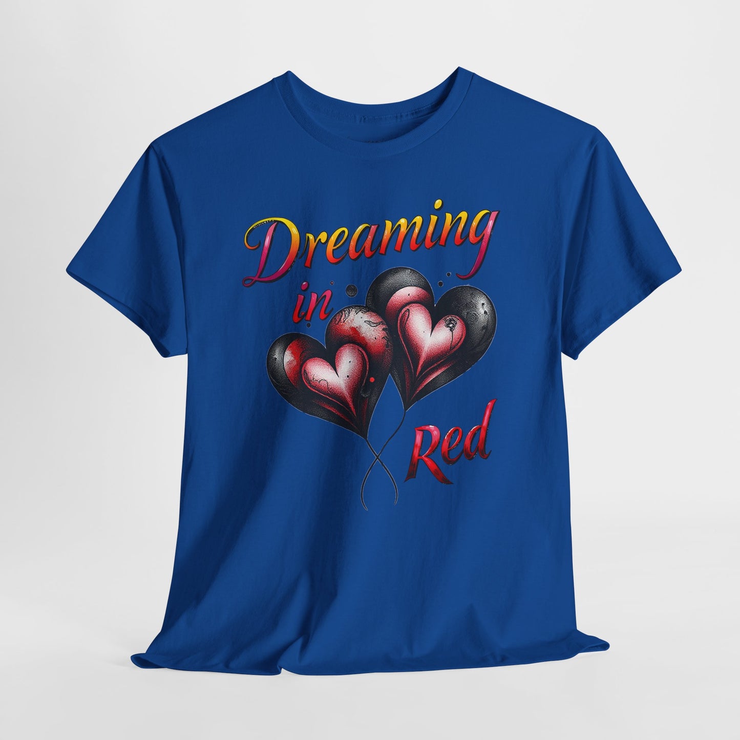 Dreaming in Red - Red & Black Heart Balloons Graphic T-Shirt - Unisex Tee
