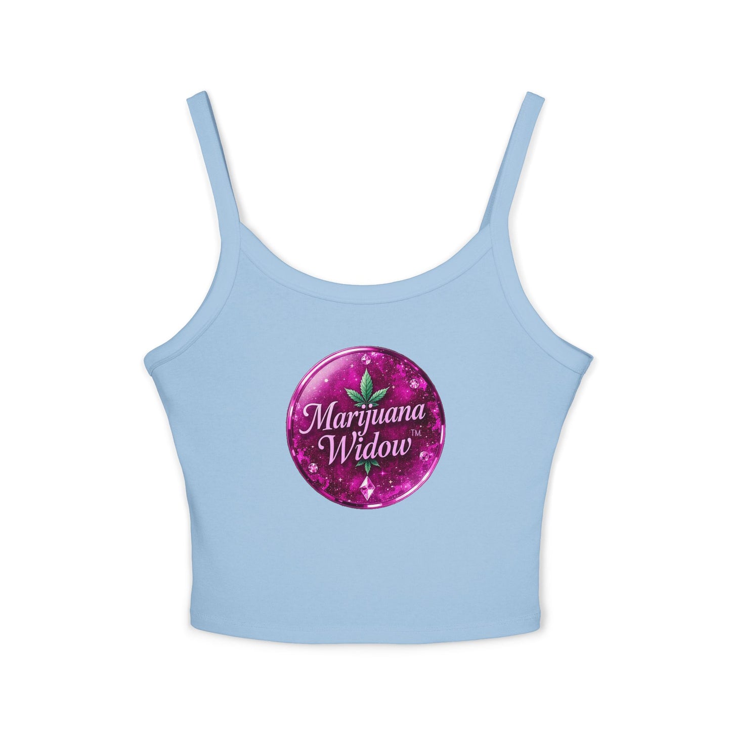 Marijuana Widow Pink Glass Tank Top — Women's Spaghetti Strap Crop