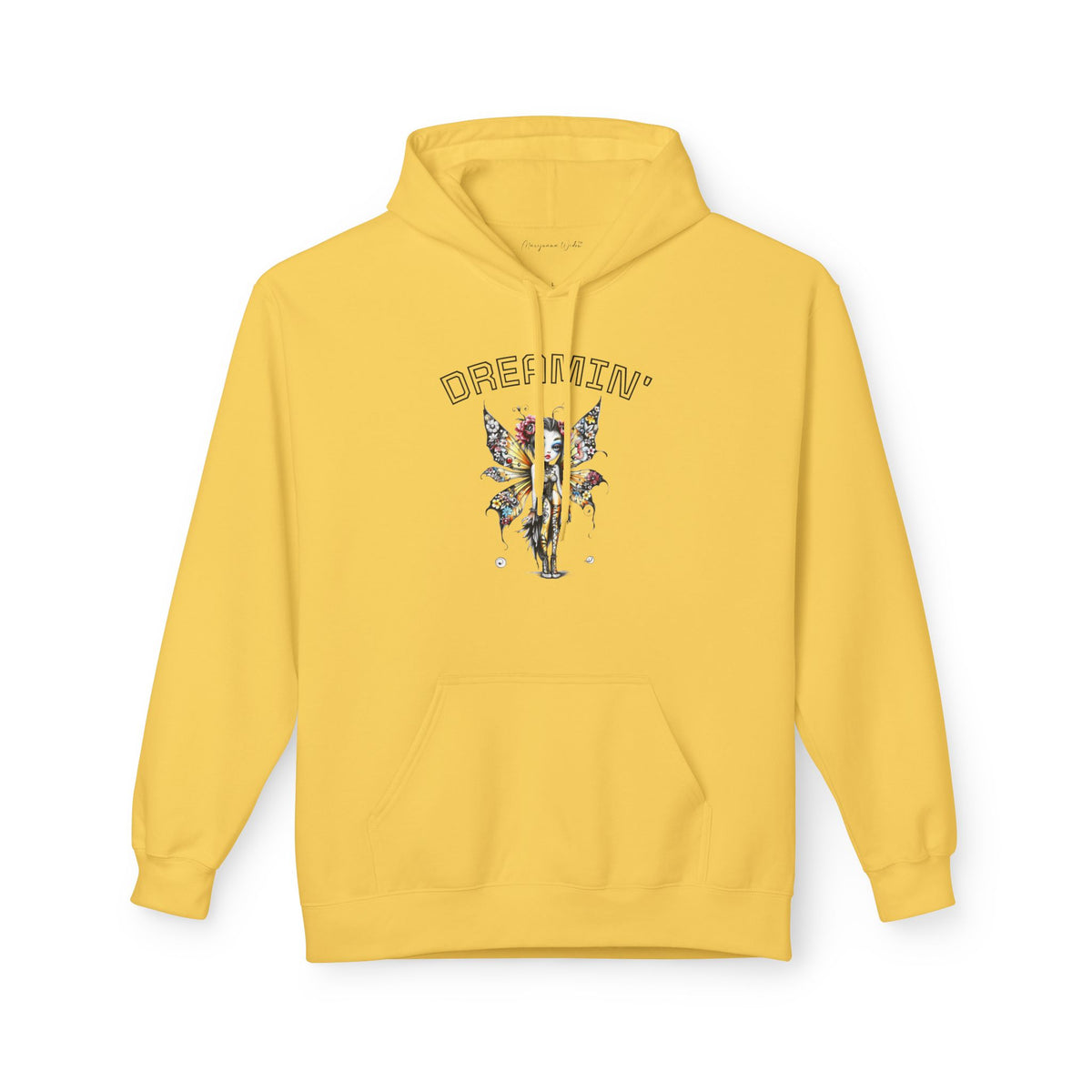 Goth Fairy - Dreamin' Butterfly Hoodie — Vintage Floral Graphic Unisex Pullover - Marijuana Widow