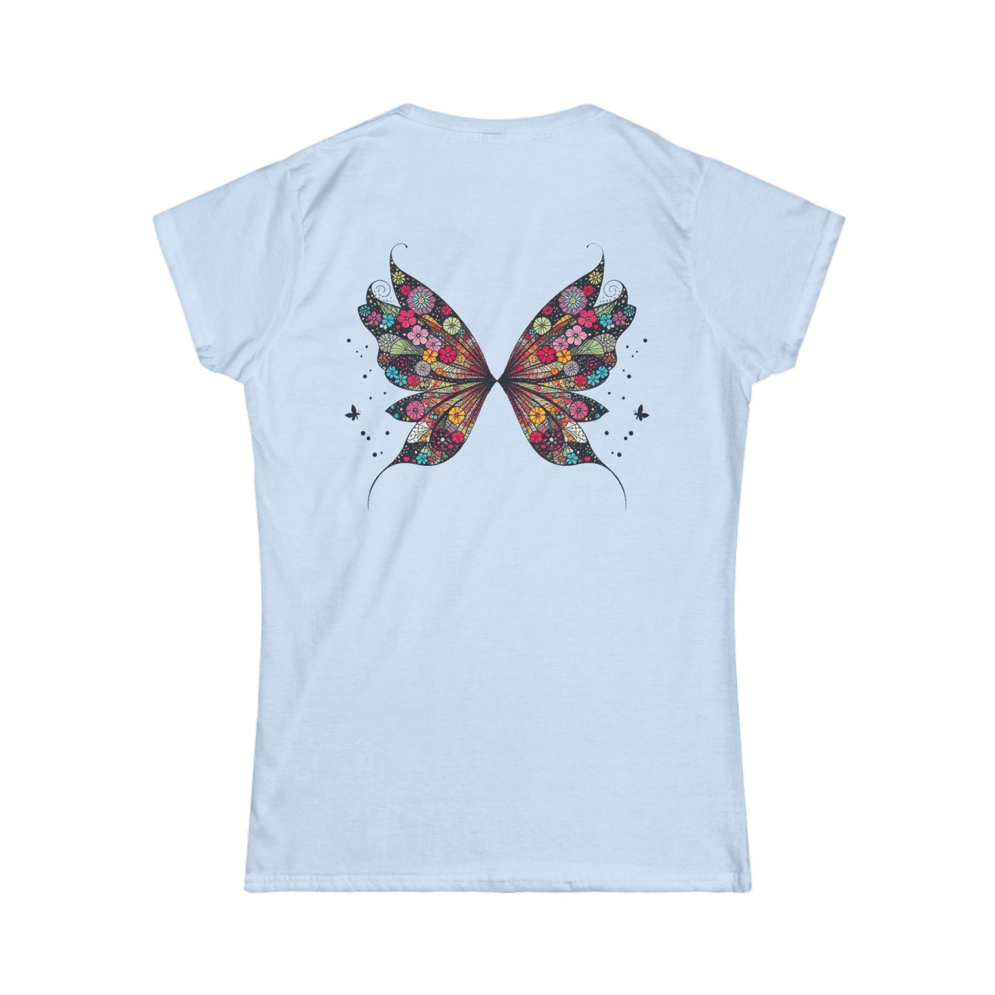 Touch Me - Fairy Butterfly - Floral Fairy Wings Tee — Women's Graphic T-Shirt - Marijuana Widow