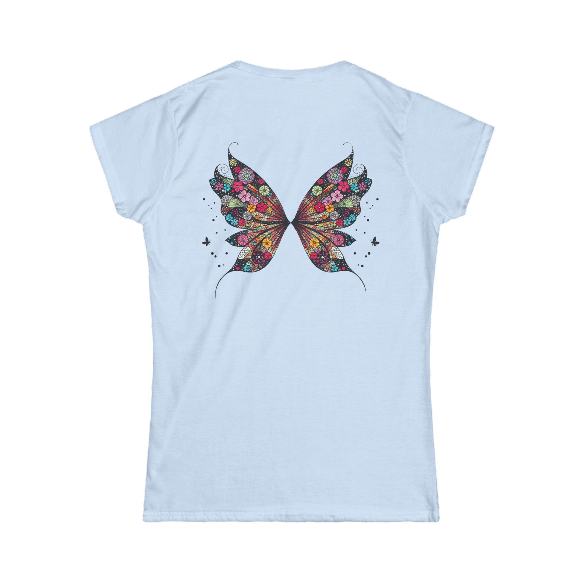 Touch Me - Fairy Butterfly - Floral Fairy Wings Tee — Women's Graphic T-Shirt - Marijuana Widow
