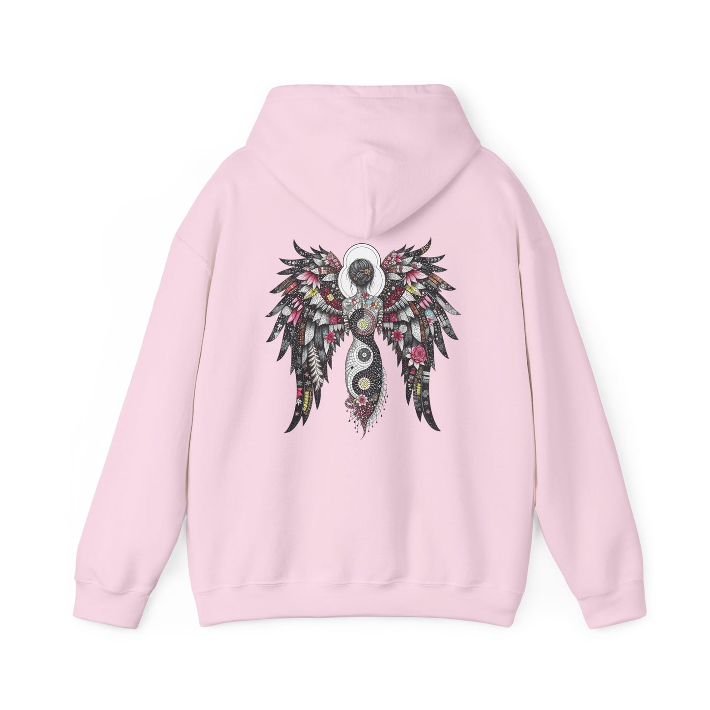 Angel Wings - Angel of Peace — Floral Gothic Spiritual Hoodie