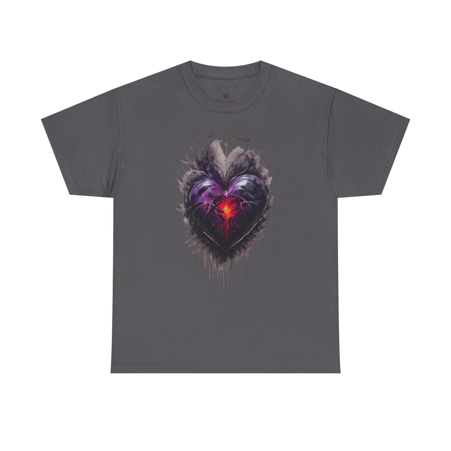 Dark Heart Graphic Tee – Gothic Neon Heart - Unisex T-shirt