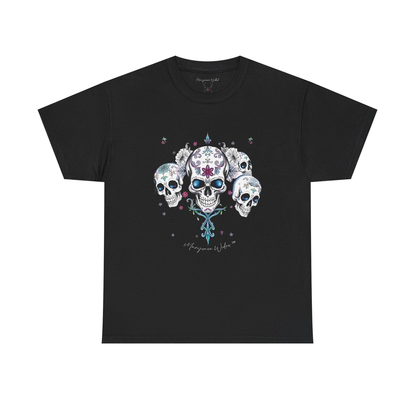 Dia de Los Muertos - Skulls - Blue Pink Green - Unisex T-shirt