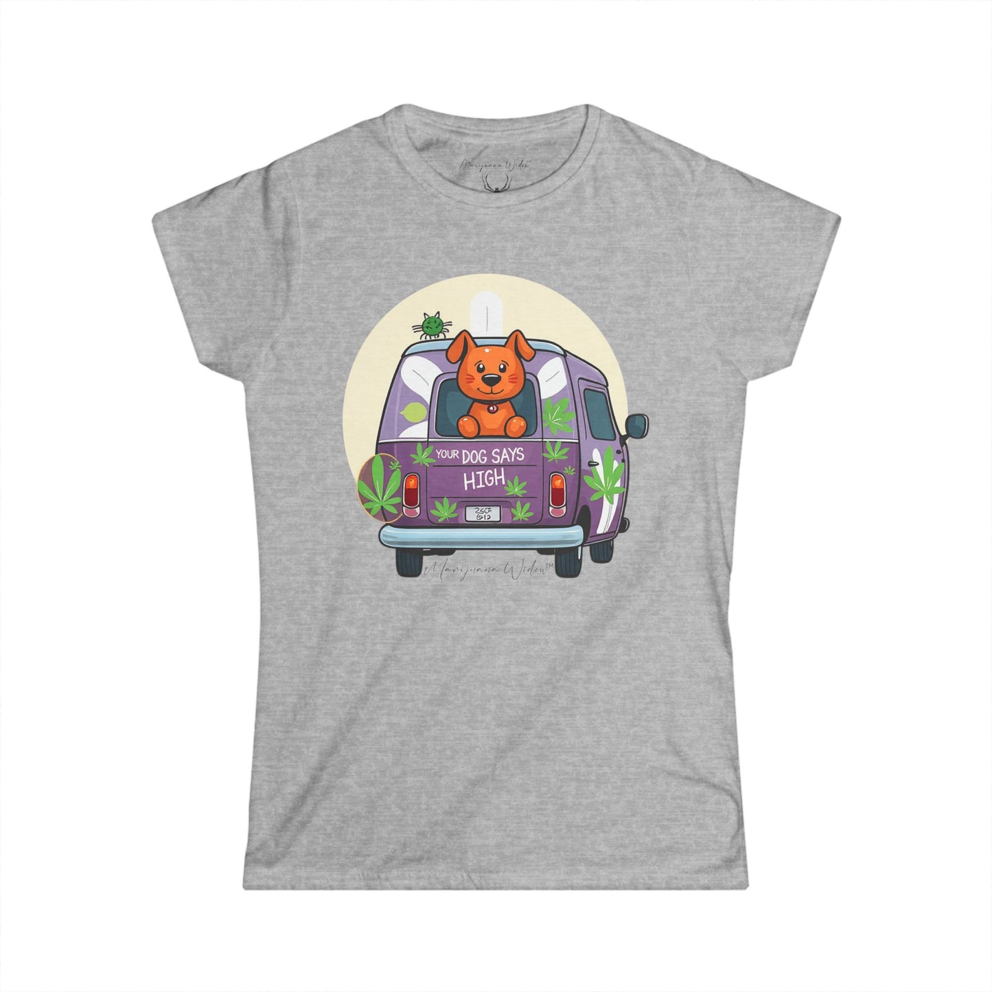 Camper Van High — Your Dog Says High - Purple Van - Women's Tee