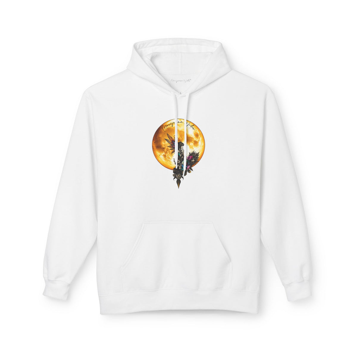 Fairy Moon Hoodie — Girl in the Moon - Fantasy Fairy with Crescent Moon Graphic