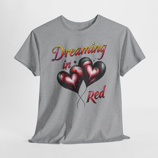 Dreaming in Red - Red & Black Heart Balloons Graphic T-Shirt - Unisex Tee