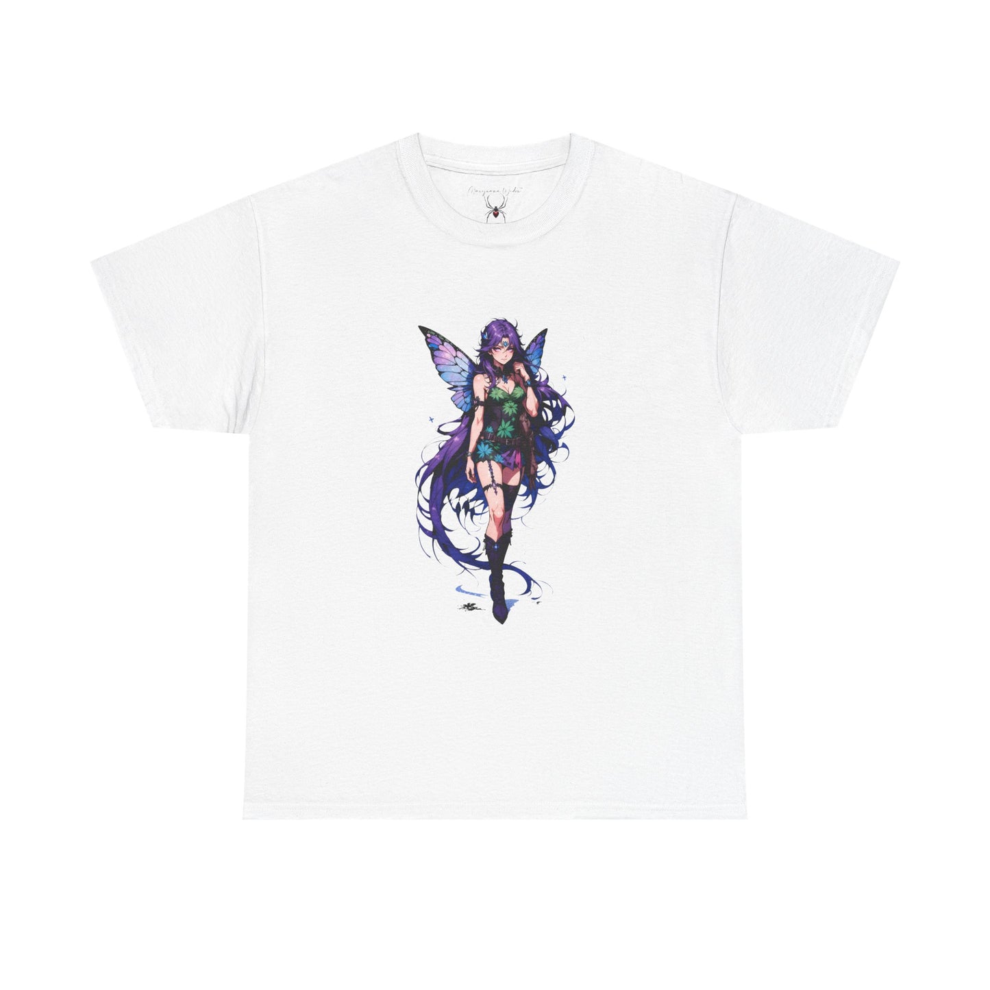 Fairy Anime T-Shirt — Purple Winged Fairy Illustration
