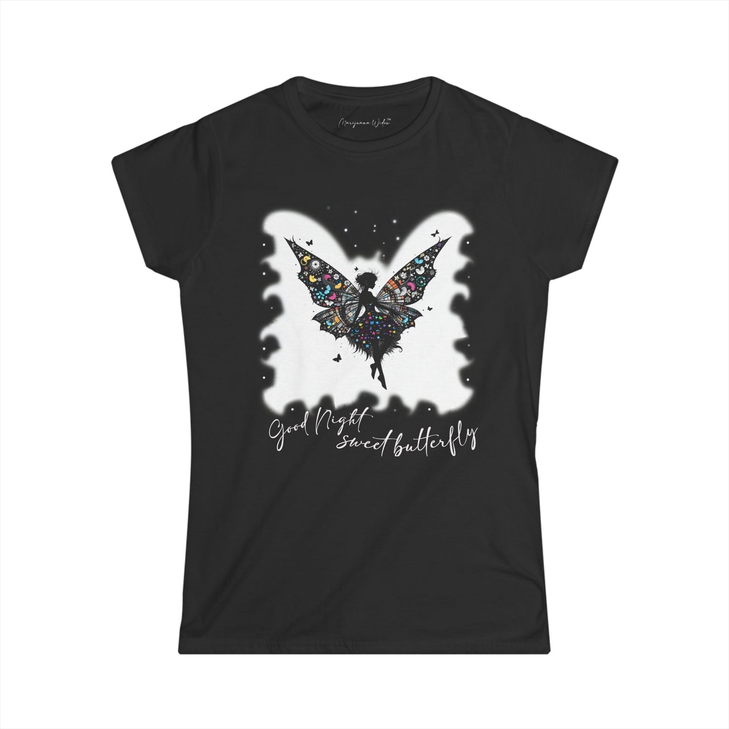 Fairy Butterfly Night Women's Tee — Good Night Sweet Butterfly Graphic Shirt