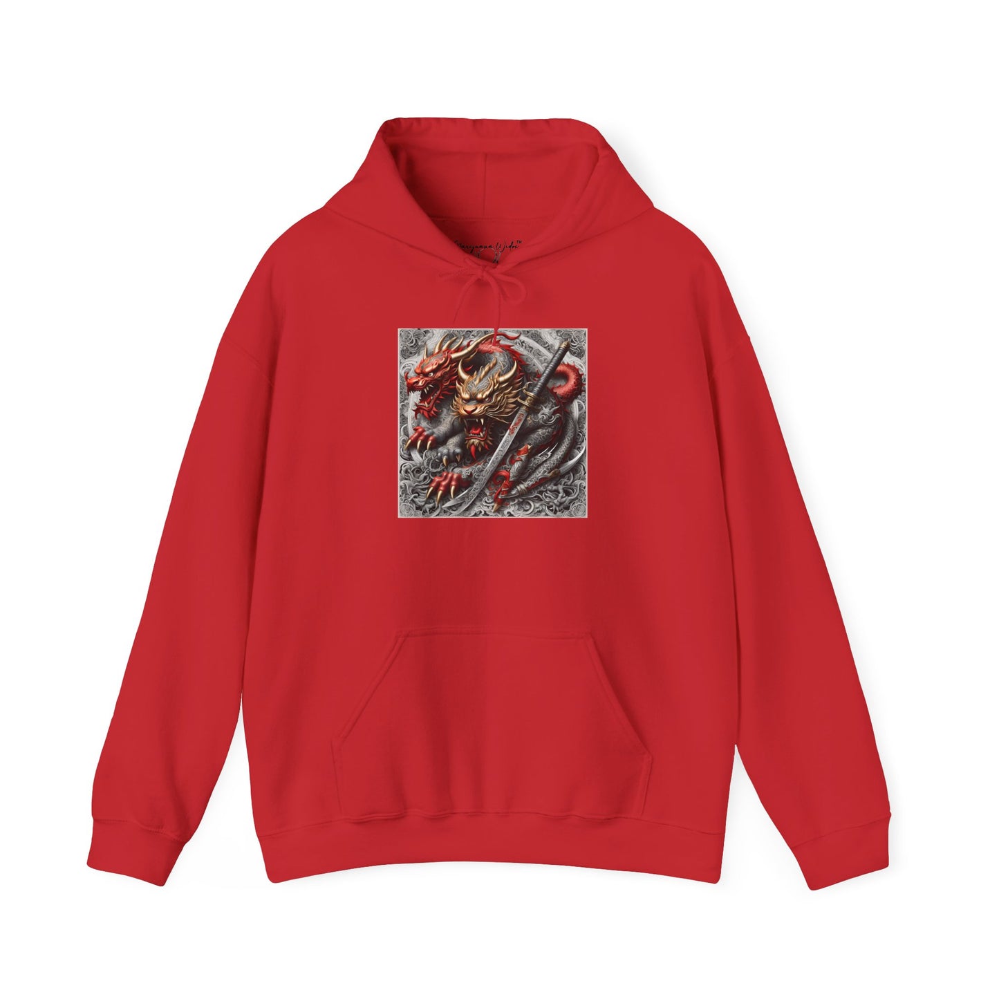 Dragon Warrior Hoodie - Japanese Demon Samurai Graphic Unisex Sweatshirt