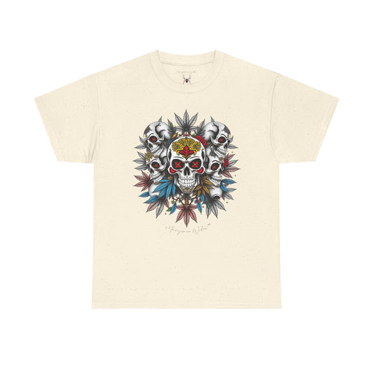 Dia de Los Muertos - Golden Skulls - Black Red Gold - Unisex T-shirt