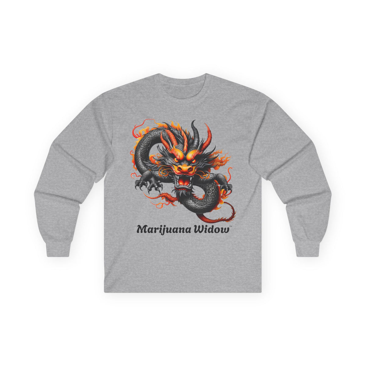 Dragon Fire Long Sleeve Unisex Tee - Marijuana Widow