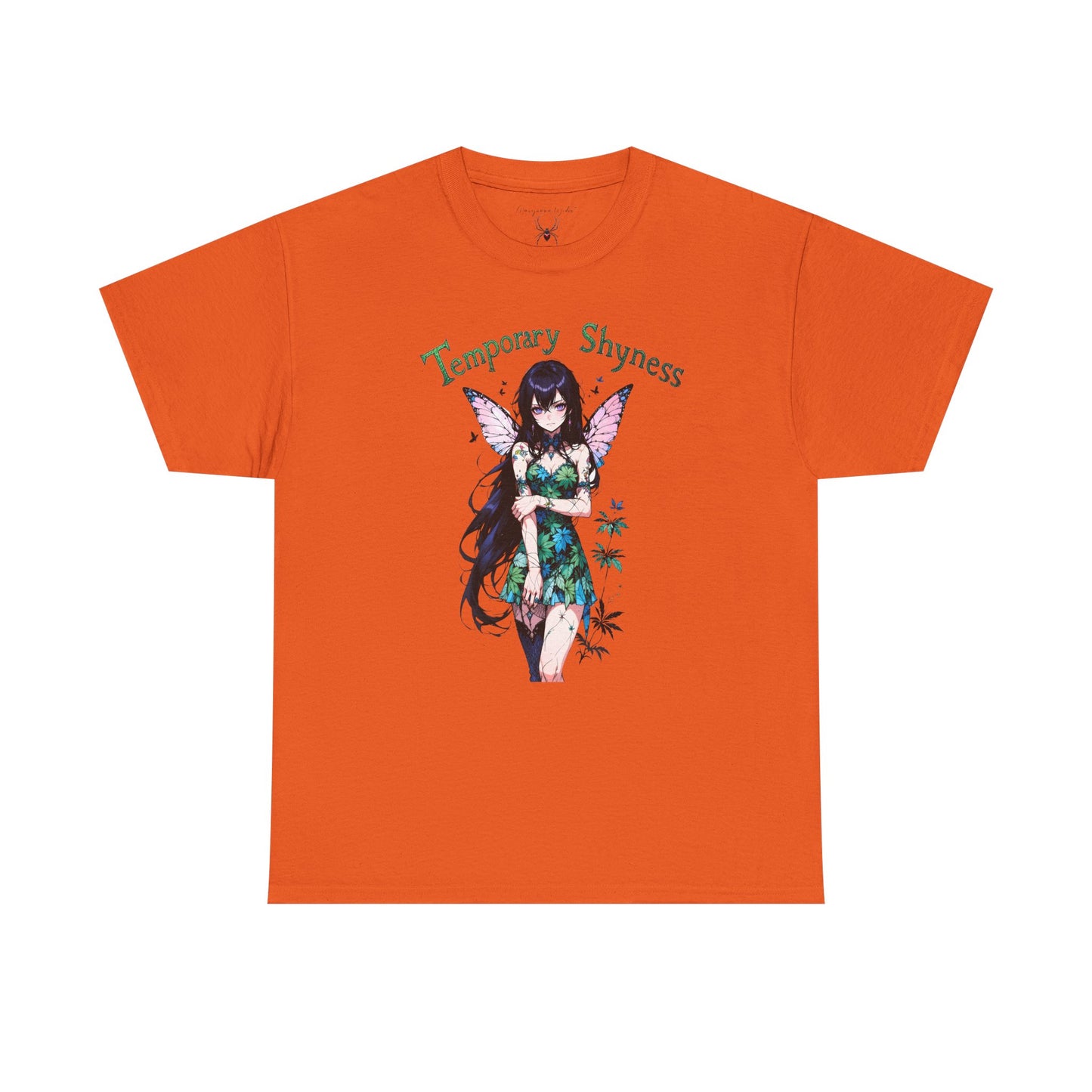 Fairy Anime T-Shirt — Temporary Shyness - Gothic Floral Winged Girl Graphic Tee - Unisex