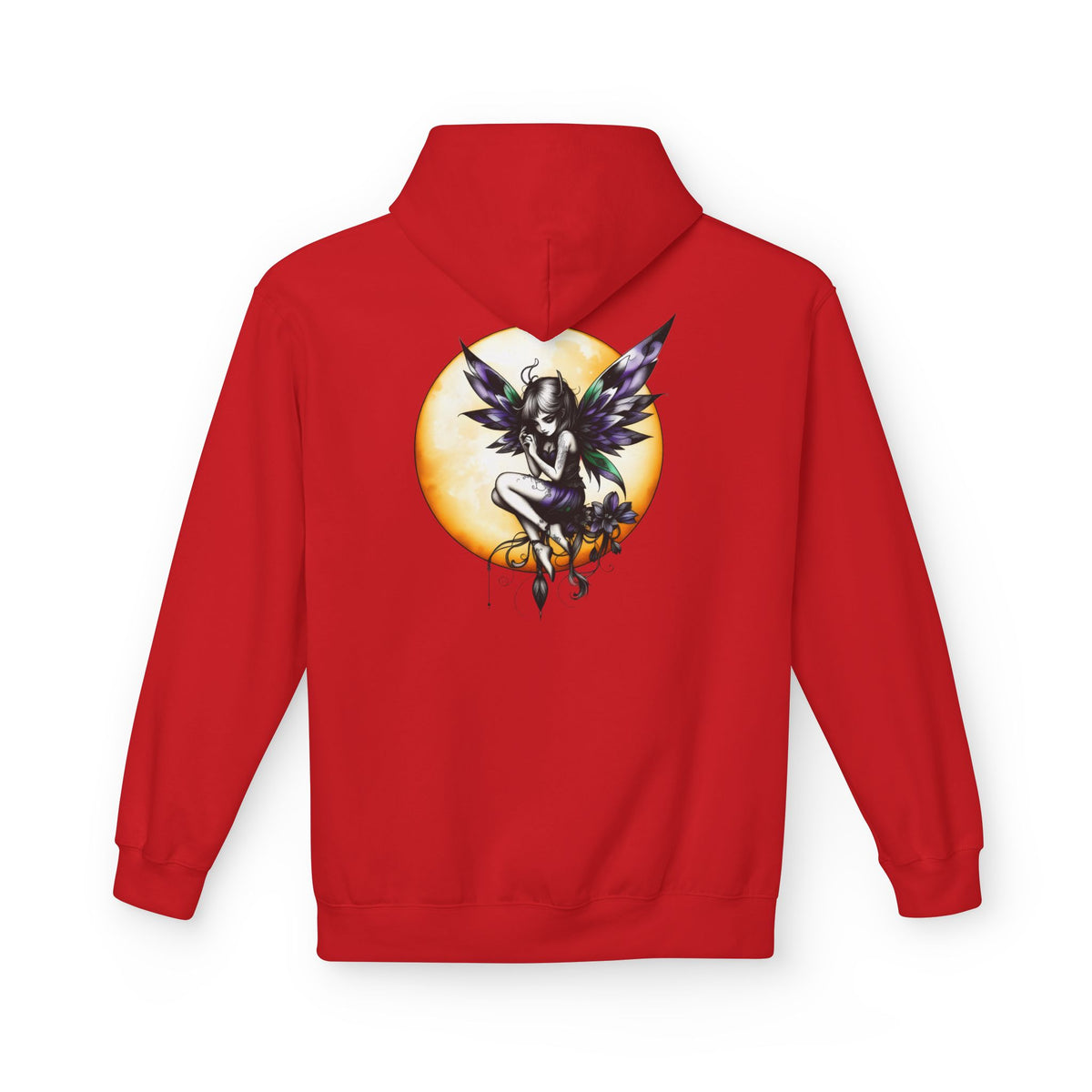 Fairy Moon Hoodie — Girl in the Moon - Fantasy Fairy with Crescent Moon Graphic