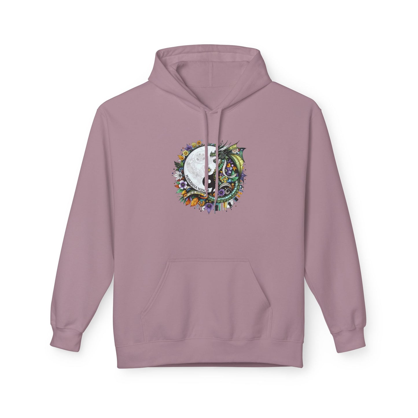 Dragon Flower - Moon & Floral Hoodie — Botanical Moon Phases Pullover