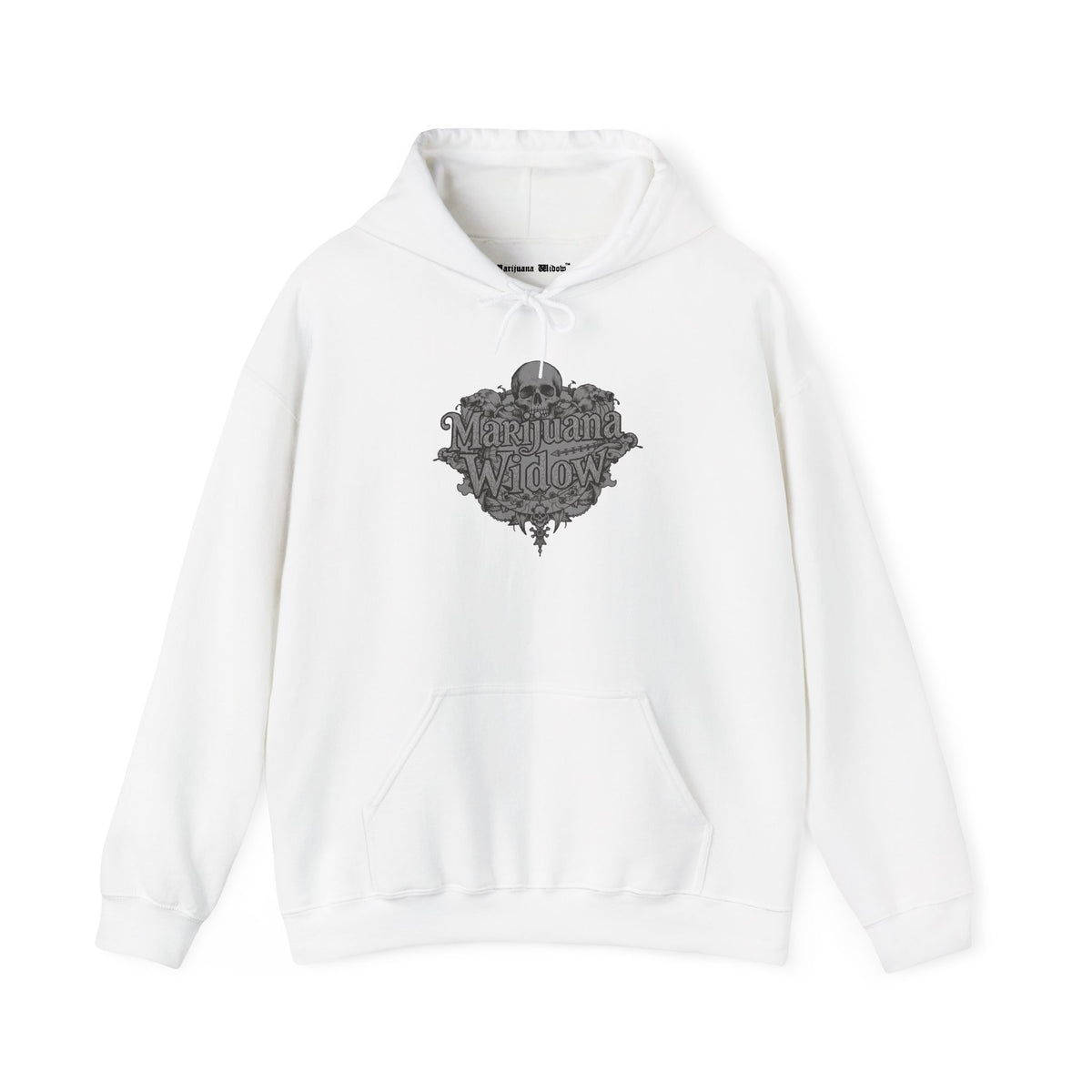 Marijuana Widow "Skulls Deep" Gothic Hoodie - Front and Back Art - Marijuana Widow