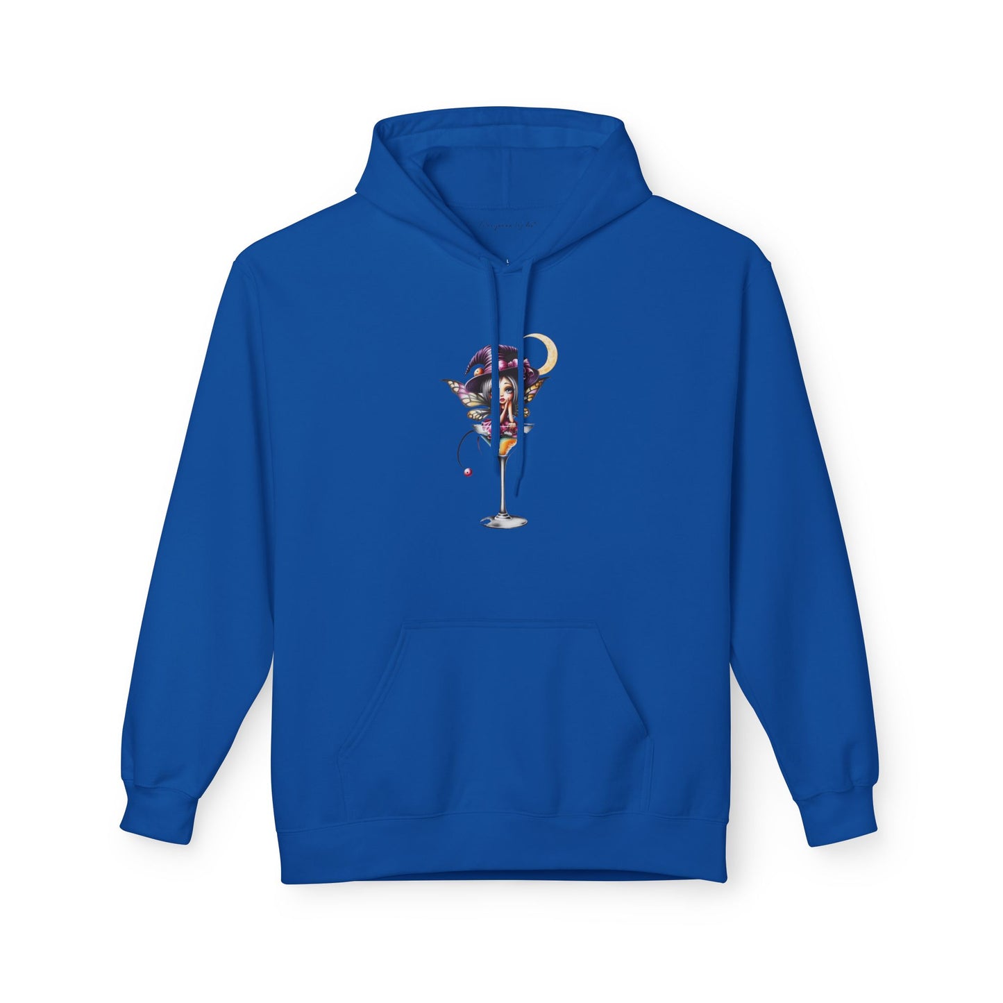 Halloween Fairy - Martini Bath Graphic Unisex Hoodie — Retro Cocktail Illustration