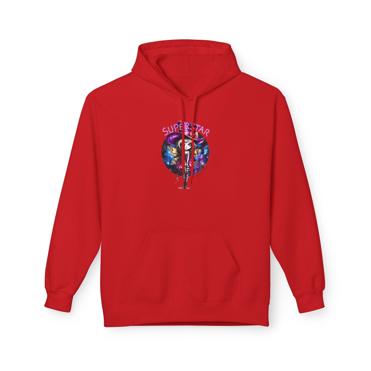 Backstage Pass Hoodie — Superstar Fairy - Neon Burlesque Theater Graphic Unisex Pullover - Marijuana Widow