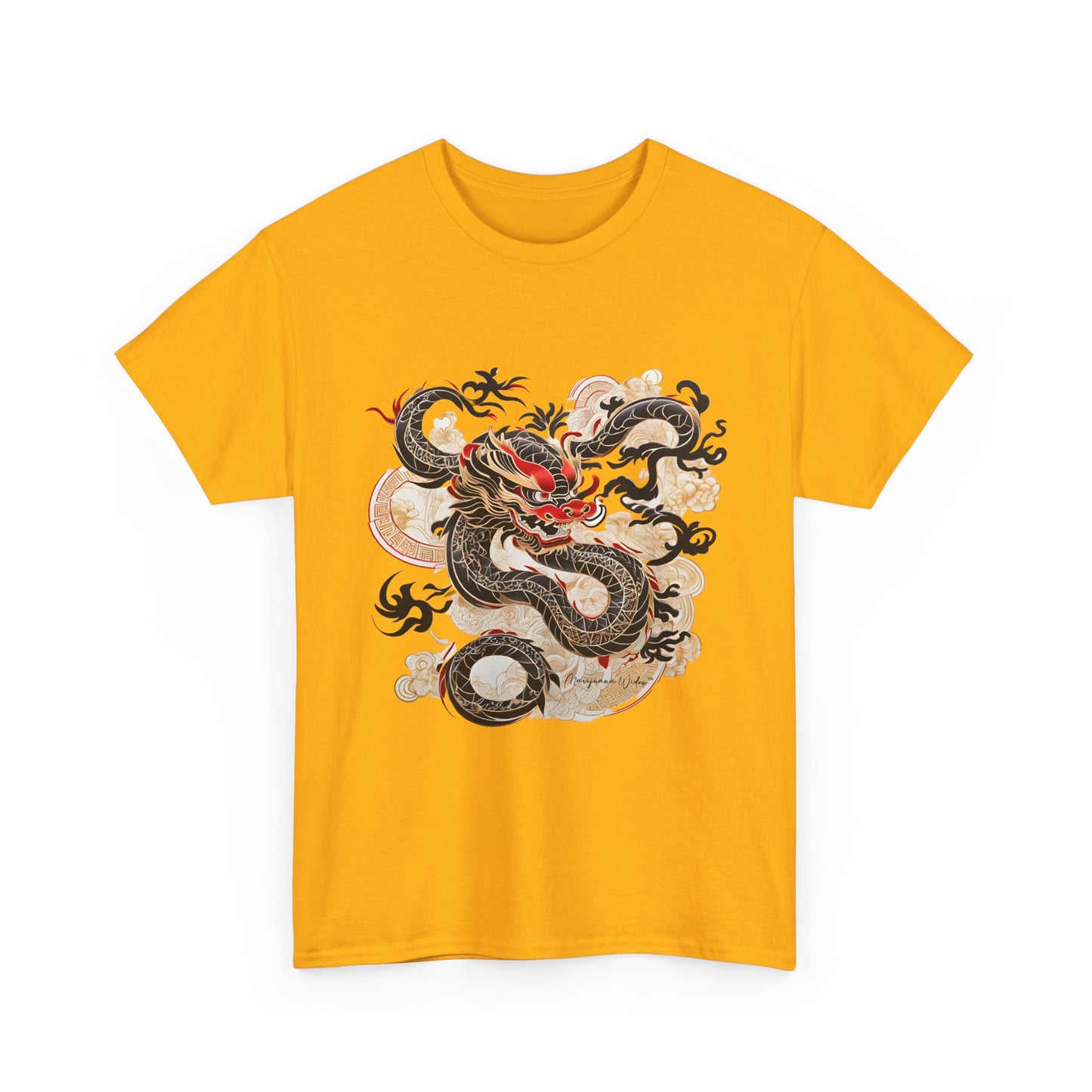 Smoking Dragon — Vintage Red & Black Dragon Unisex T-Shirt