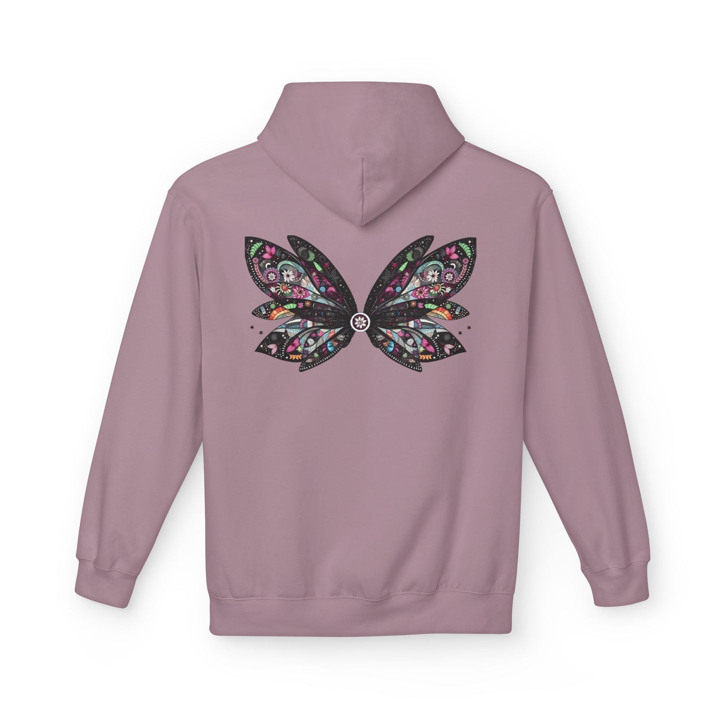 Praying for Peace - Fairy Butterfly Floral Wings Hoodie — Whimsical Butterfly Silhouette Pullover