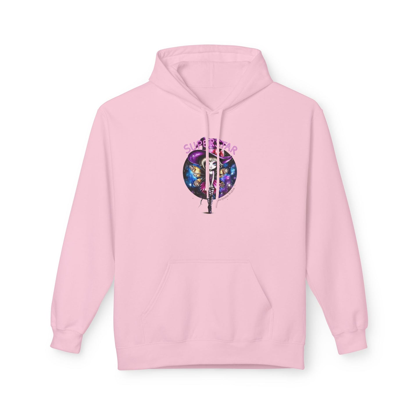 Backstage Pass Hoodie — Superstar Fairy - Neon Burlesque Theater Graphic Unisex Pullover - Marijuana Widow