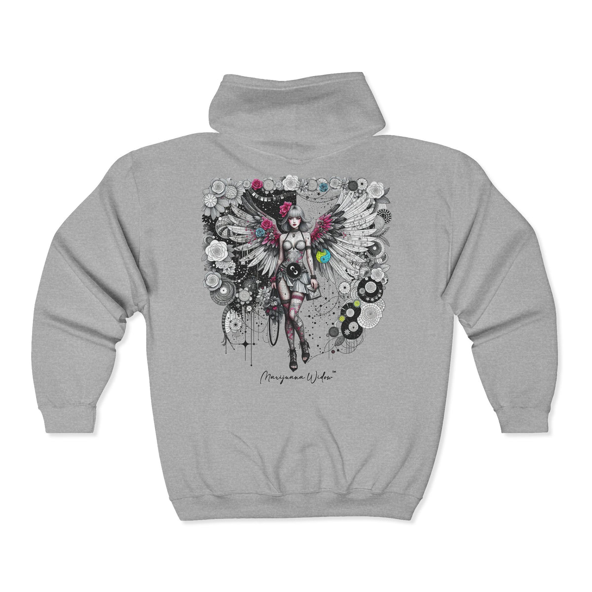 Angel Wings - Just A Girl - Graphic Full-Zip Unisex Sweatshirt
