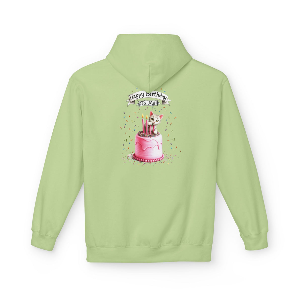 Fairy Butterfly - Happy Birthday to Me - Unisex Hoodie - Fairy and Cat with a Birthday Cake Sweatshirt - Marijuana Widow