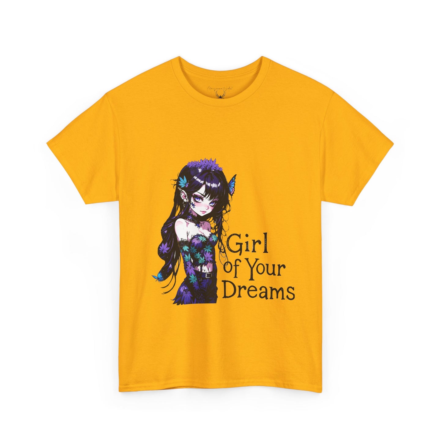 Anime Fairy Girl Tee — Violet Floral Graphic T-Shirt - Unisex