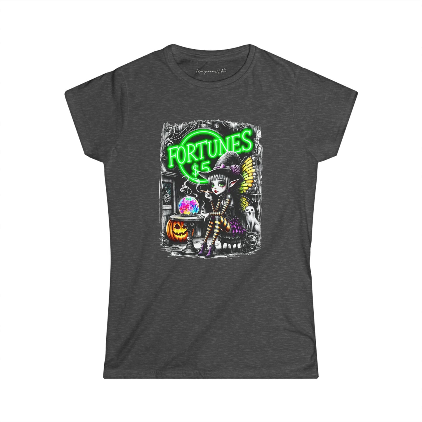 Halloween Fairy - Fortune Teller - Women's Softstyle T-Shirt - Marijuana Widow