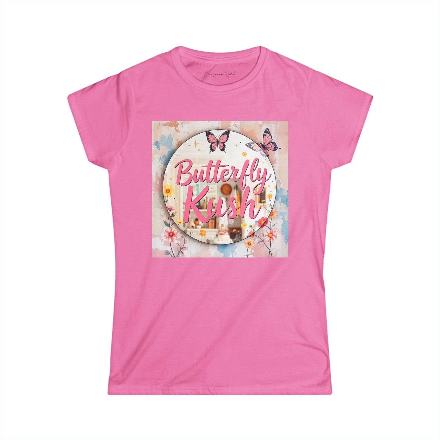 Butterfly Kush Pastel Mirror — Floral Pastel Women's Graphic T‑Shirt