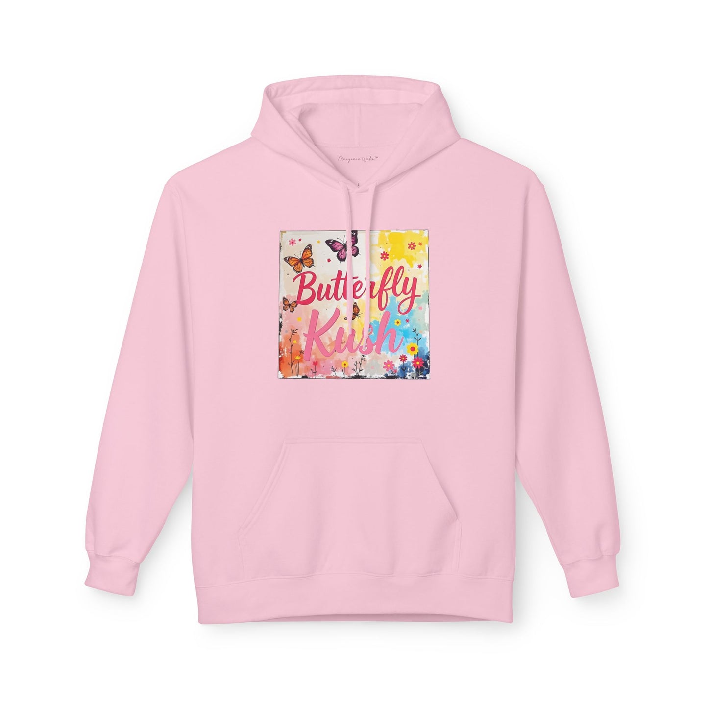 Butterfly Kush Hoodie - Floral Watercolor Comfort Unisex Sweatshirt