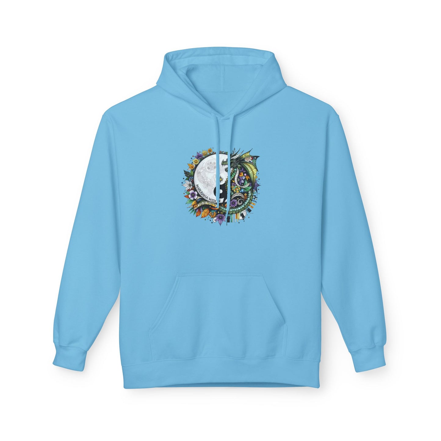 Dragon Flower - Moon & Floral Hoodie — Botanical Moon Phases Pullover