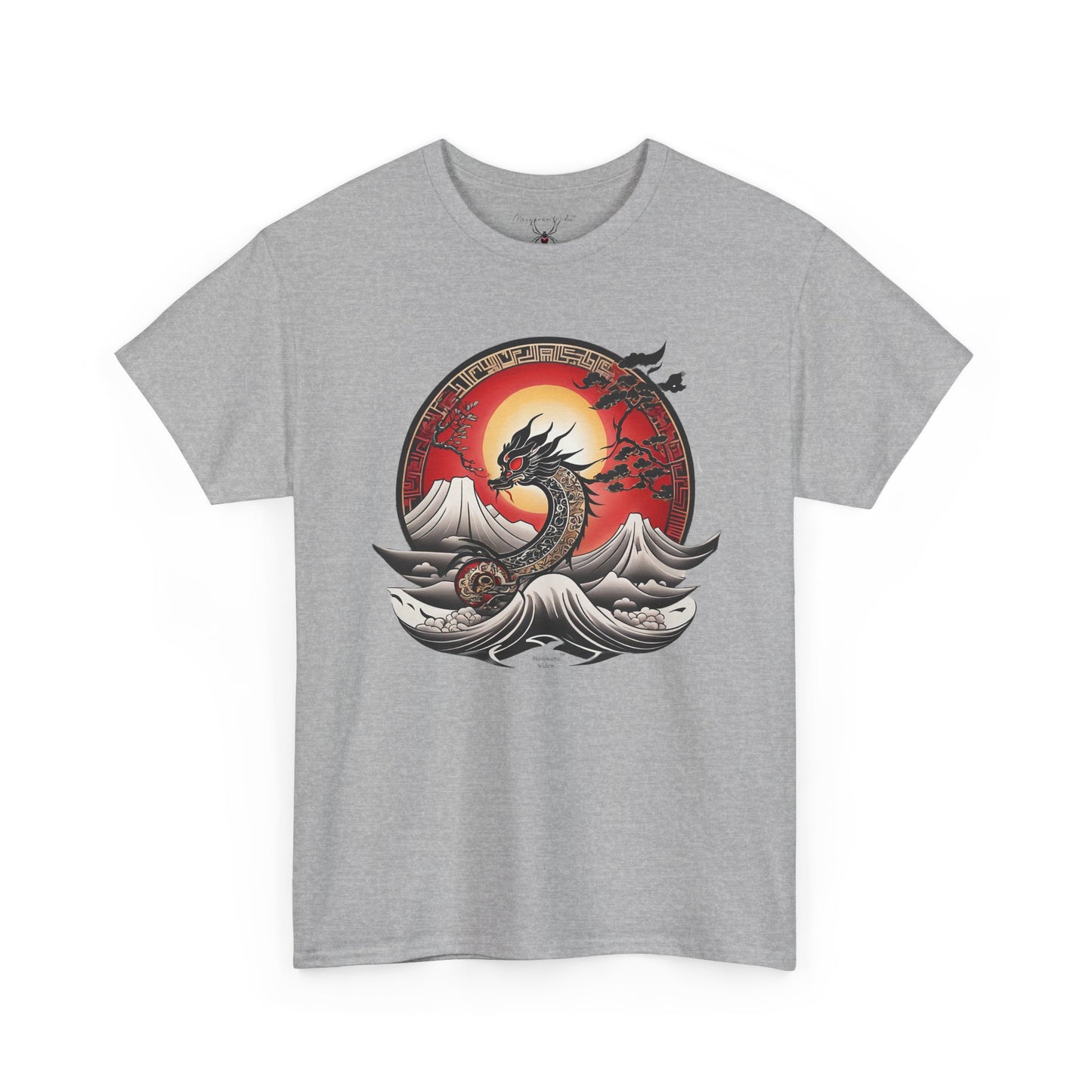 Dragon Rising — Sunset Waves Graphic Unisex T-Shirt