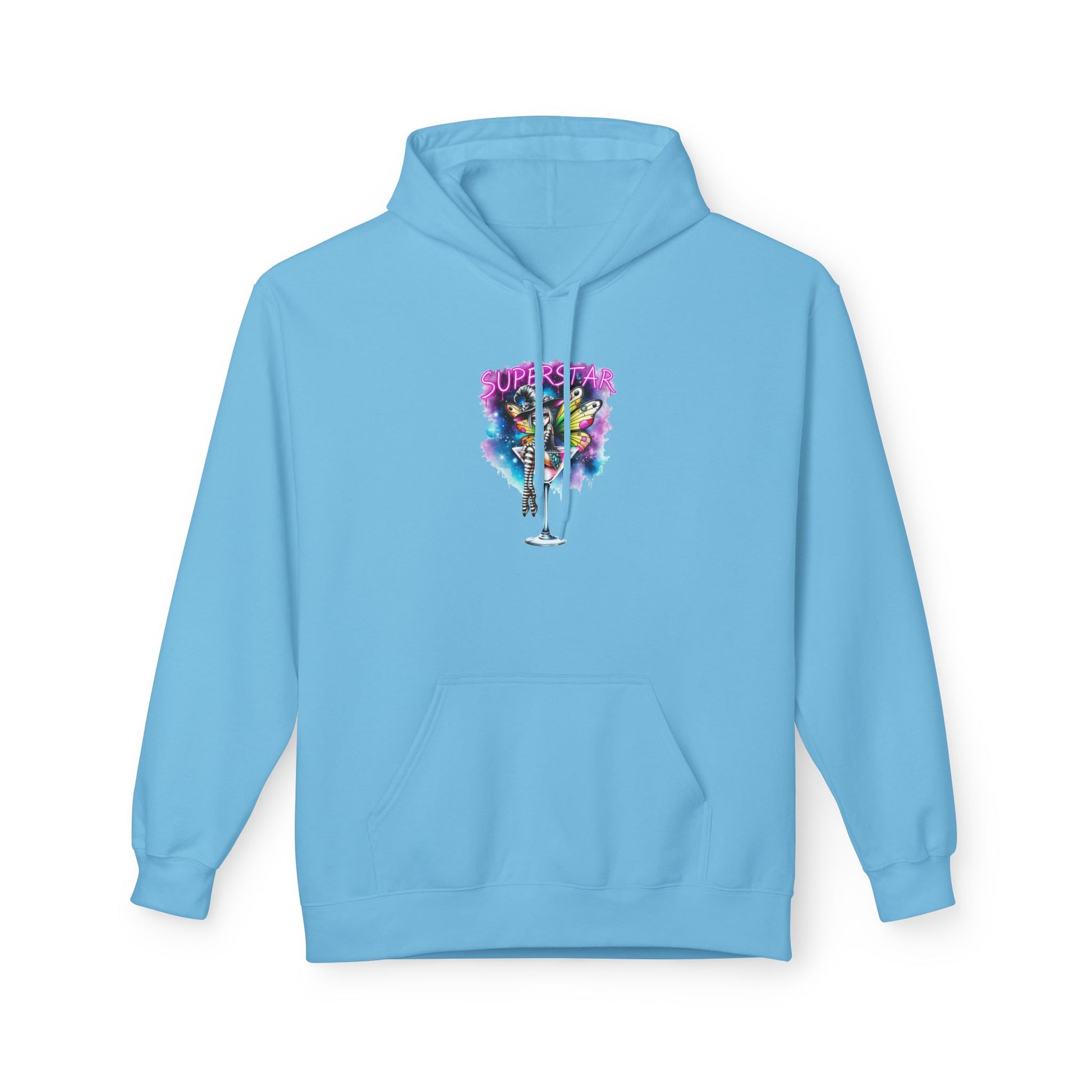 Backstage Pass Hoodie - Boozy Fairy - Neon Burlesque Theater Graphic Unisex Pullover - Marijuana Widow