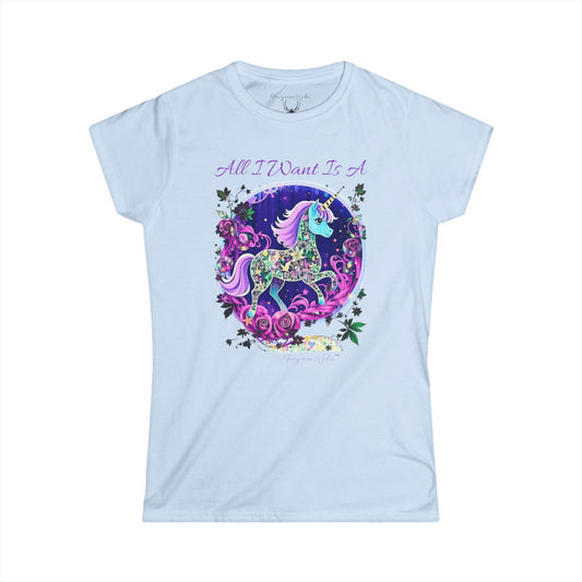 All I Want Is a Unicorn (Pink) — Women's Tee