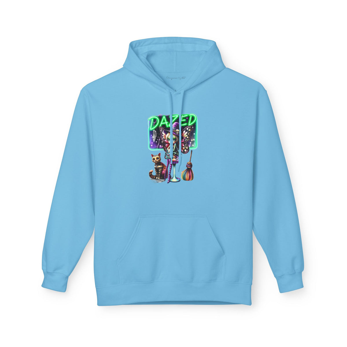 Halloween Fairy - Dazed - Retro Neon Unisex Hoodie - Marijuana Widow