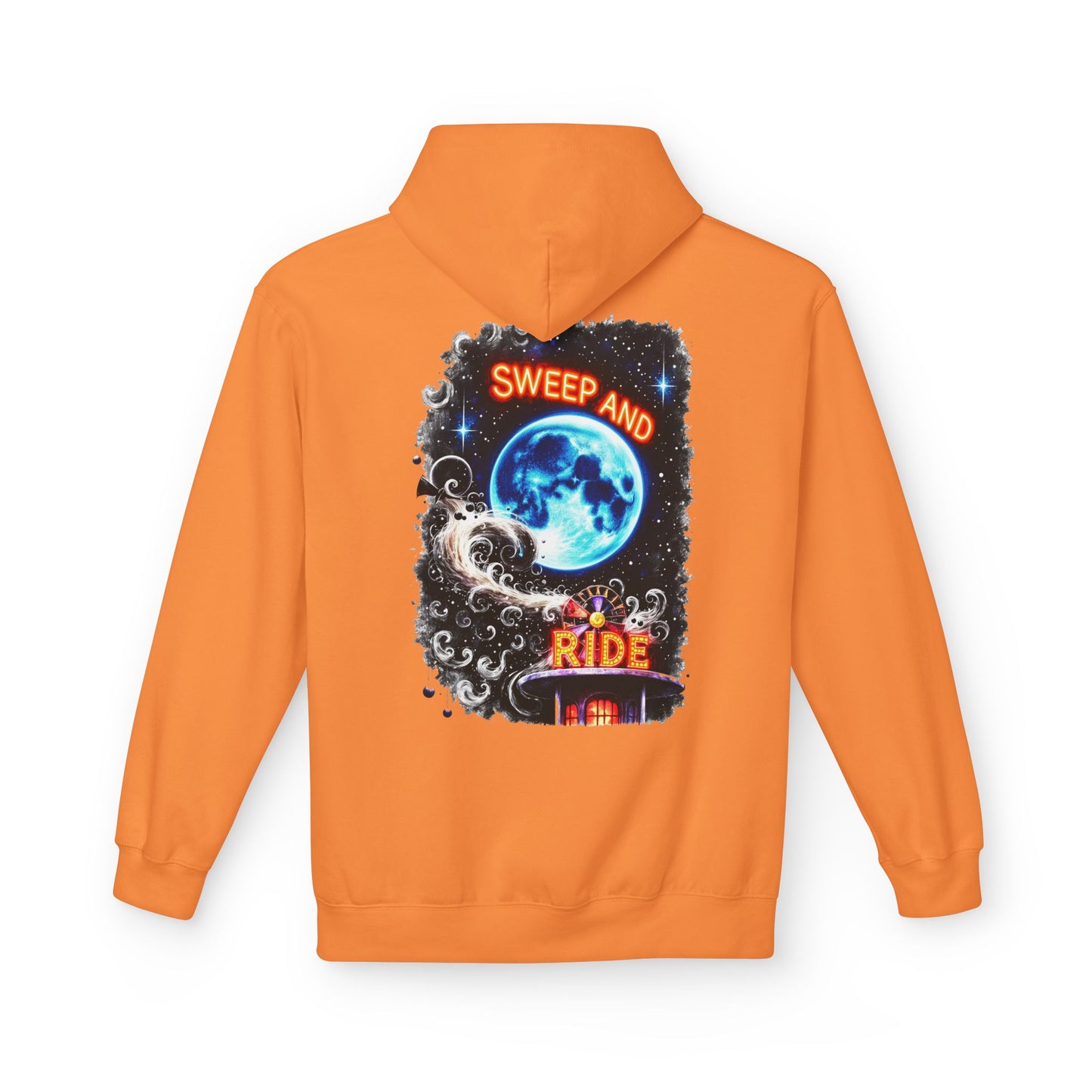 Halloween Fairy - 'Sweep and Ride' - Witch Broom Fairy Graphic Unisex Hoodie
