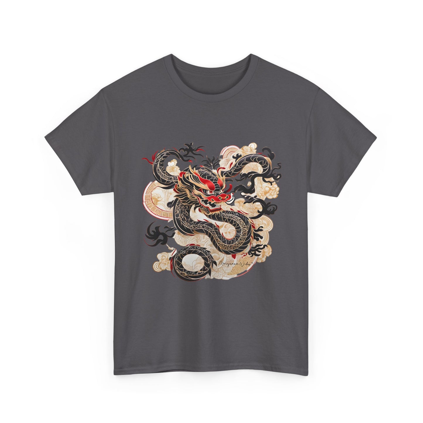Smoking Dragon — Vintage Red & Black Dragon Unisex T-Shirt